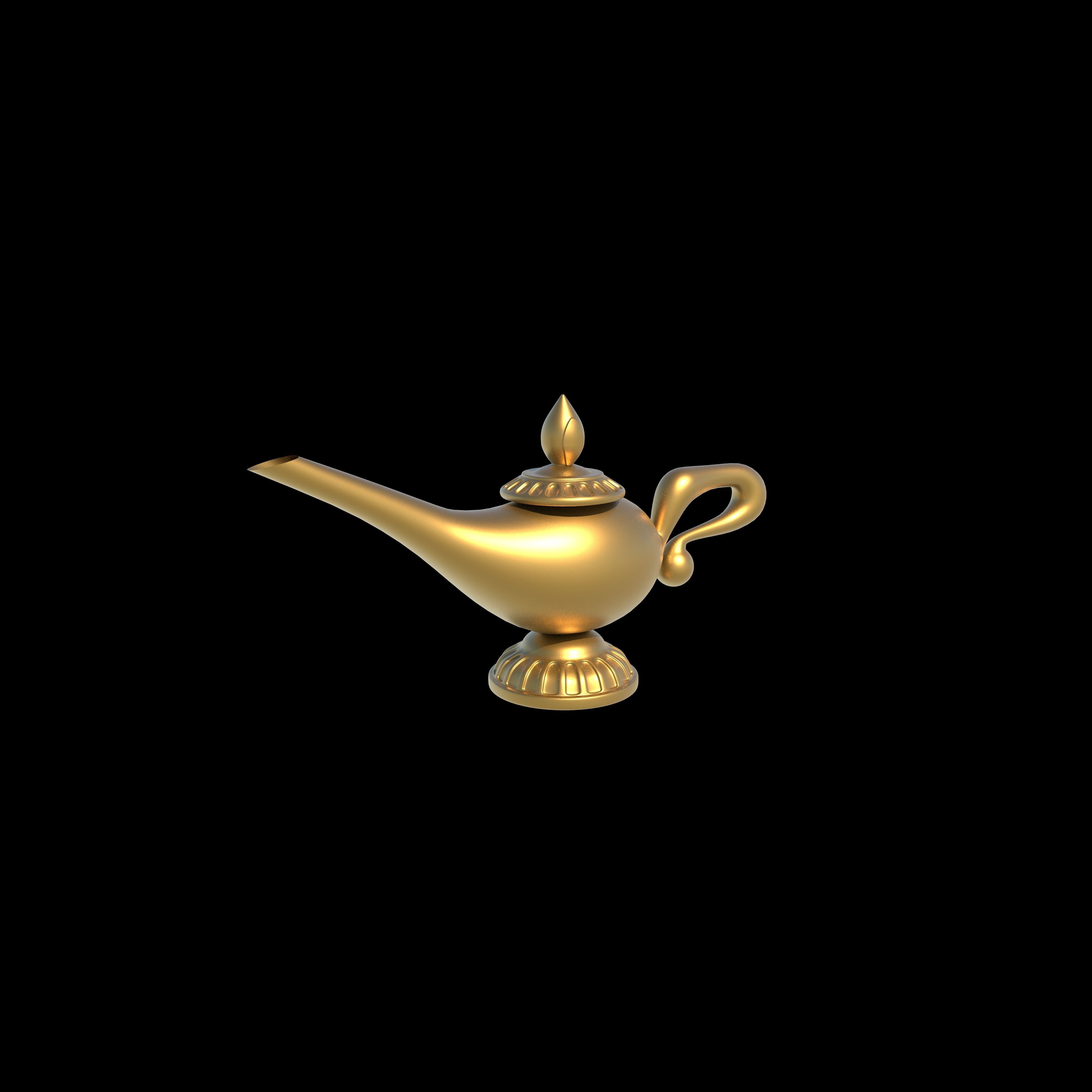 Lamp Magic Genie 3D model_3