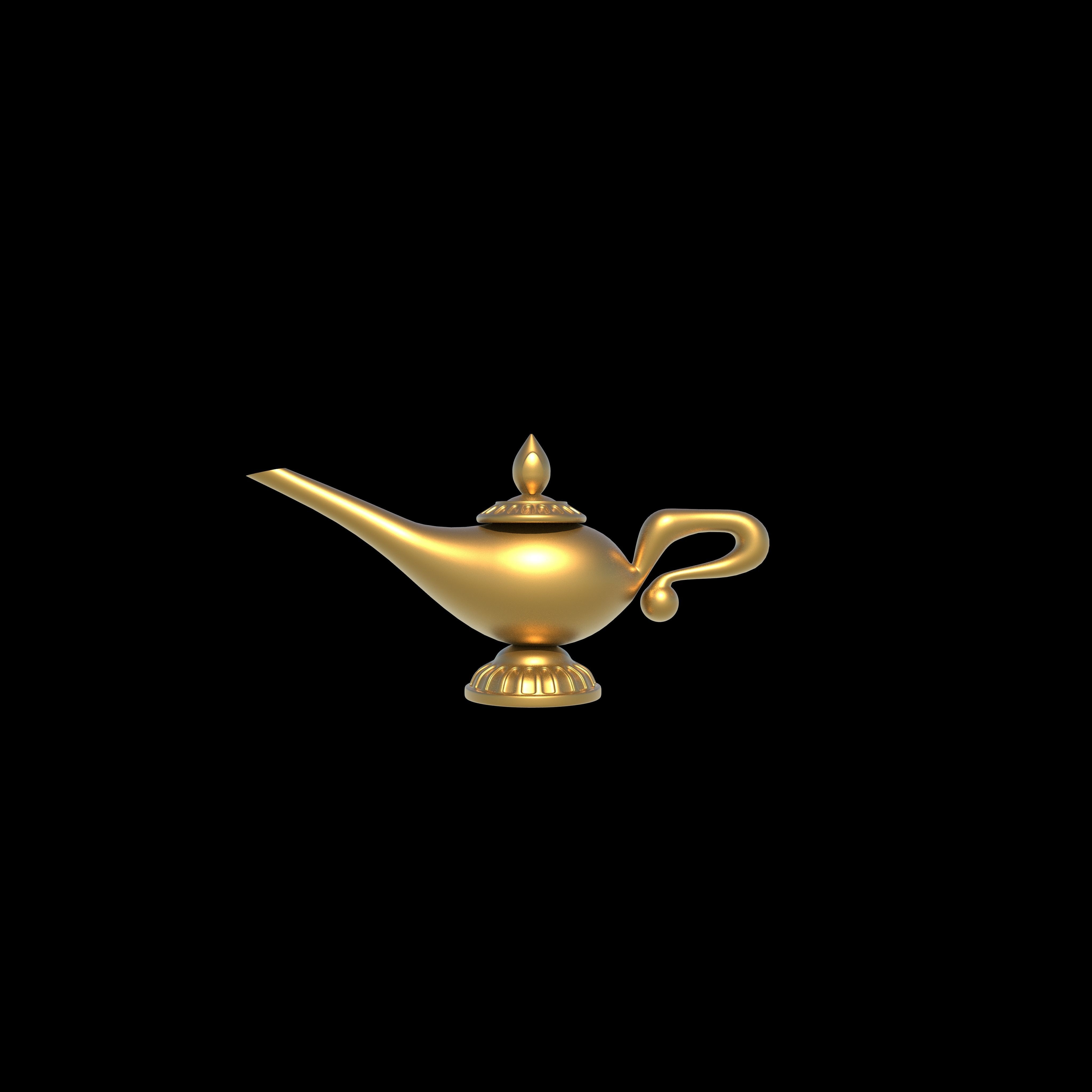 Lamp Magic Genie 3D model_2