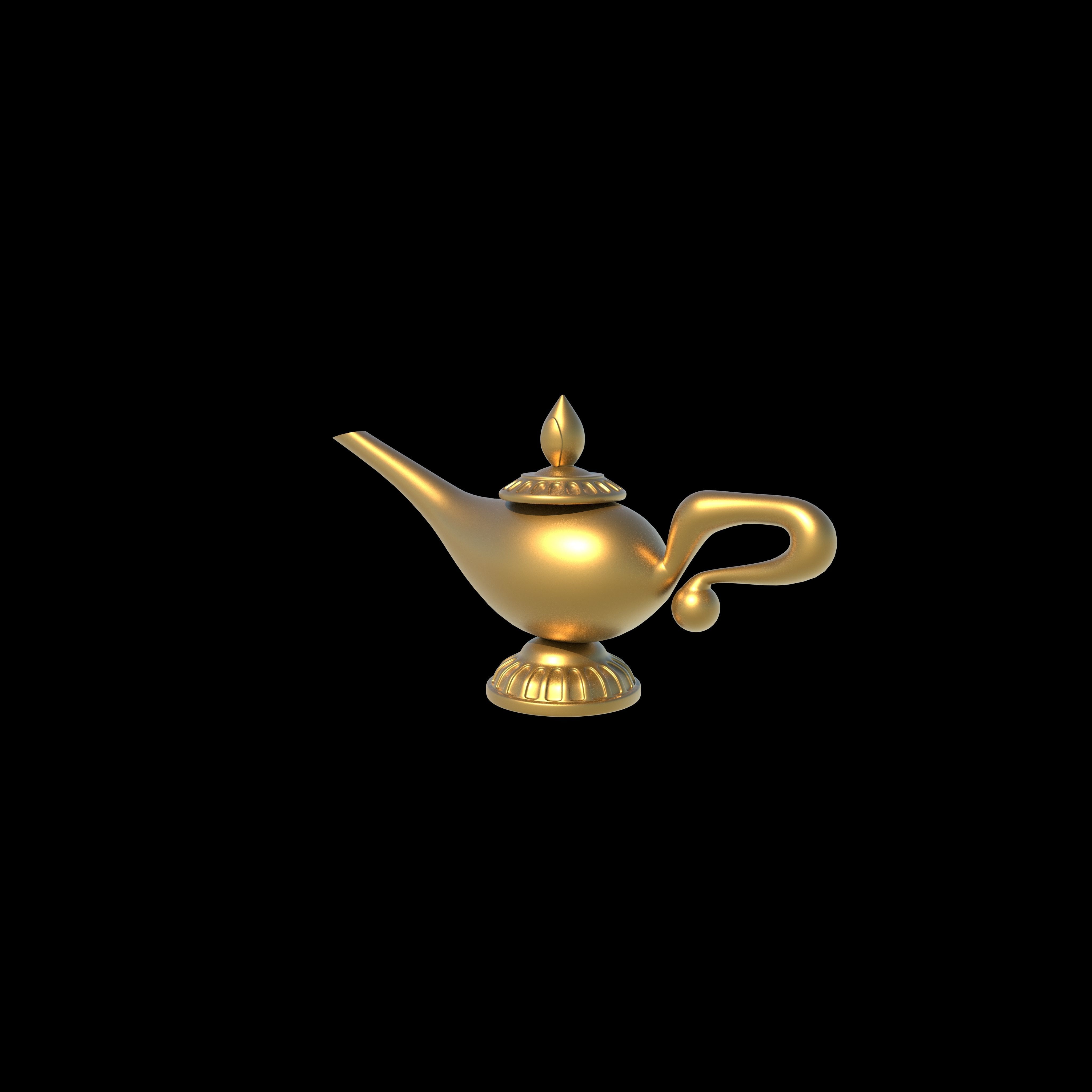 Lamp Magic Genie 3D model_4
