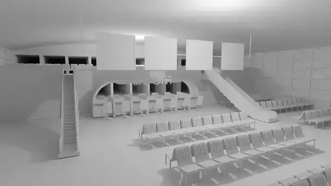 Airport interior - No Material