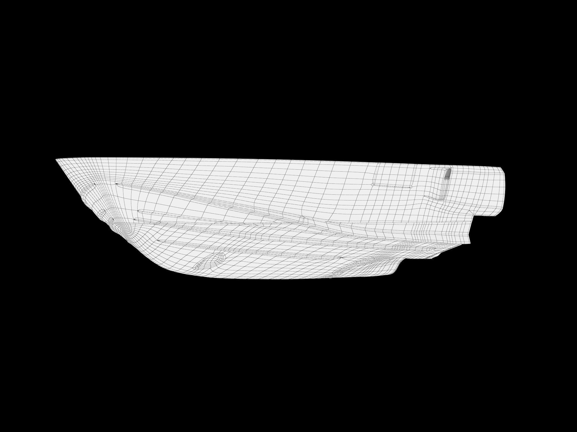 Yacht hull highpoly 3D model_9