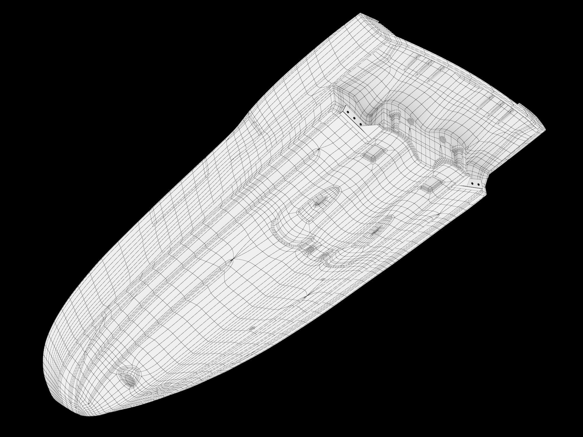 Yacht hull highpoly 3D model_11