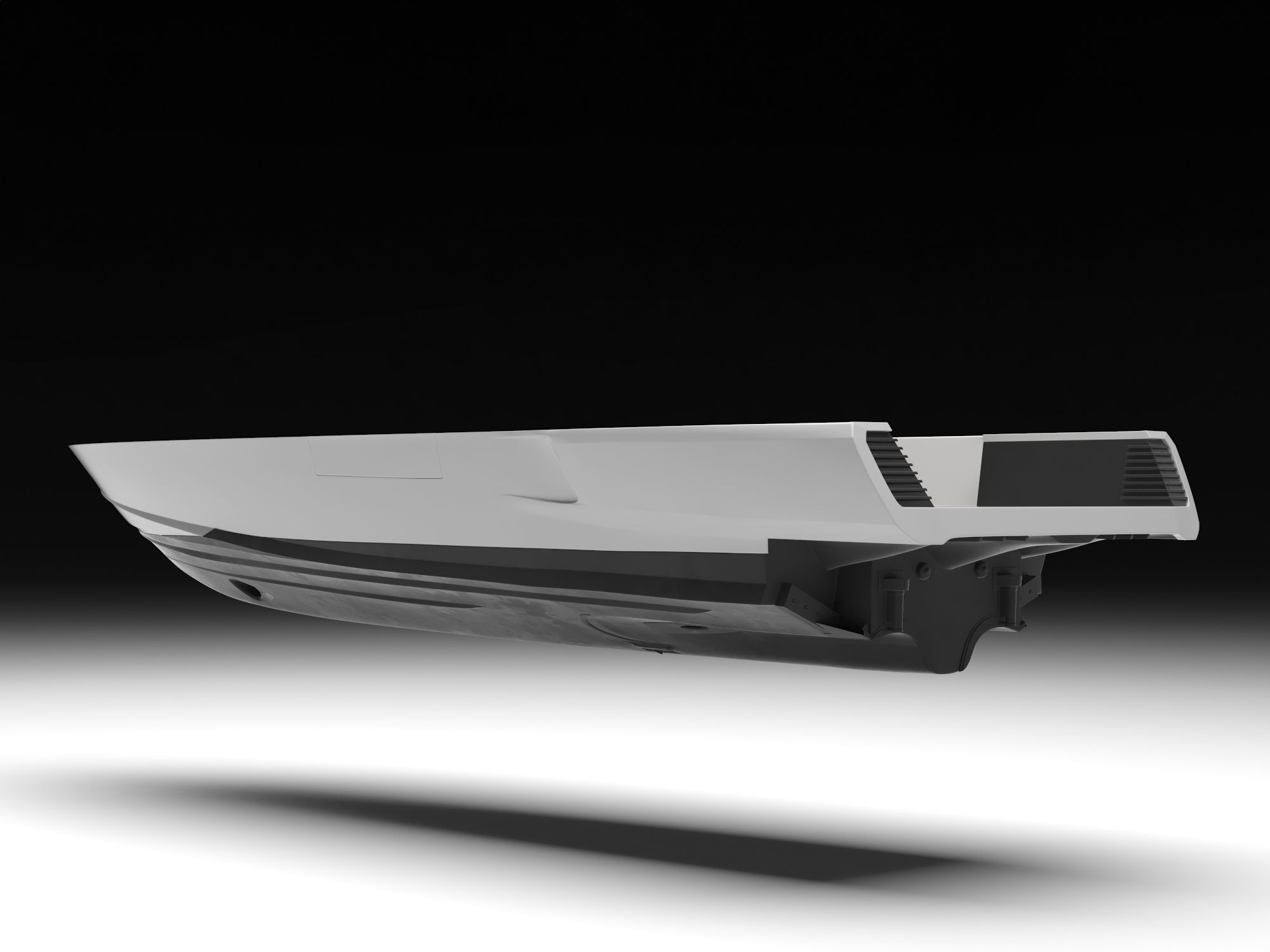 Yacht hull highpoly 3D model_4