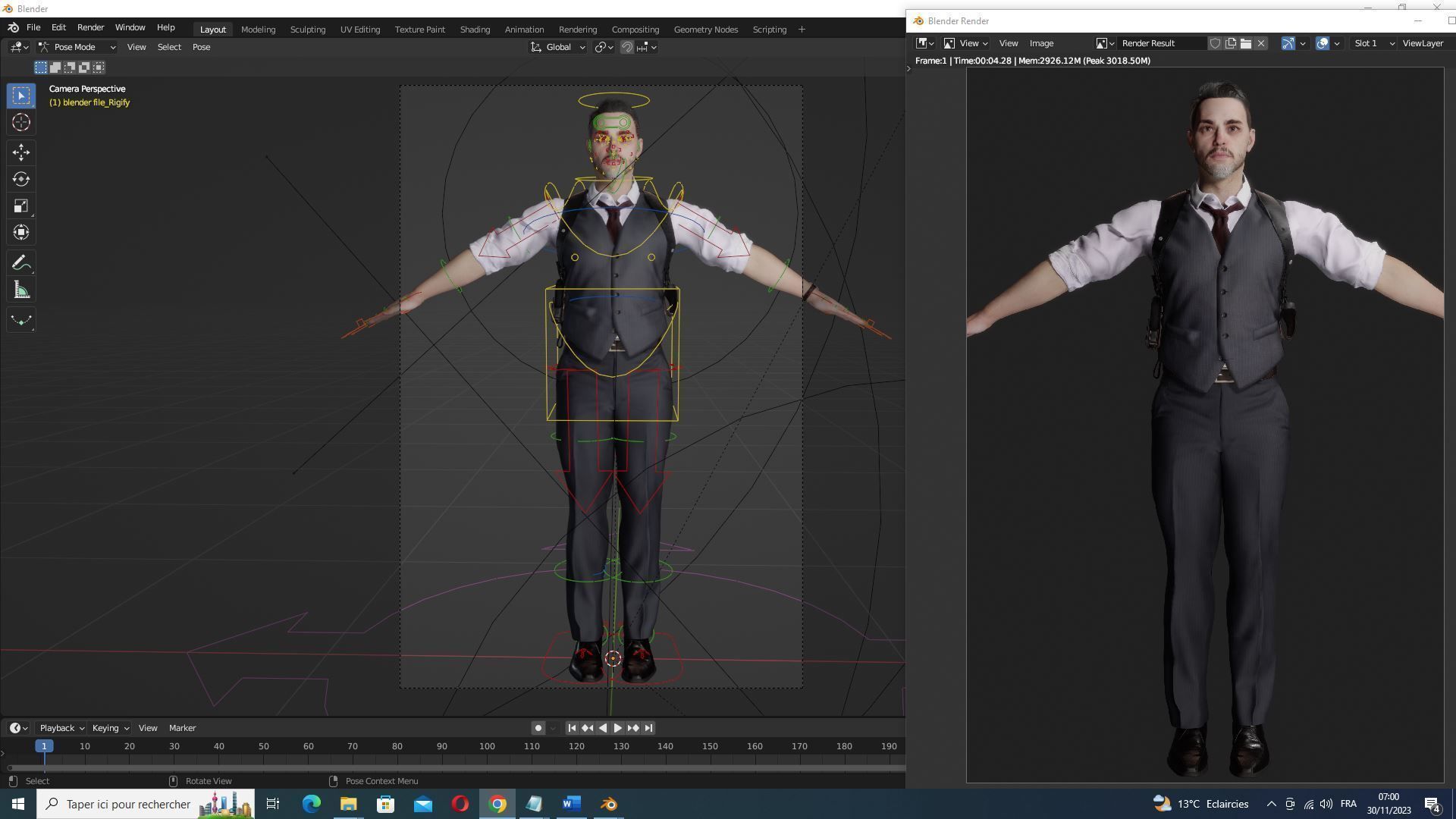 Dapper Defense - kivens Stylish Safeguard Low-poly 3D model_20