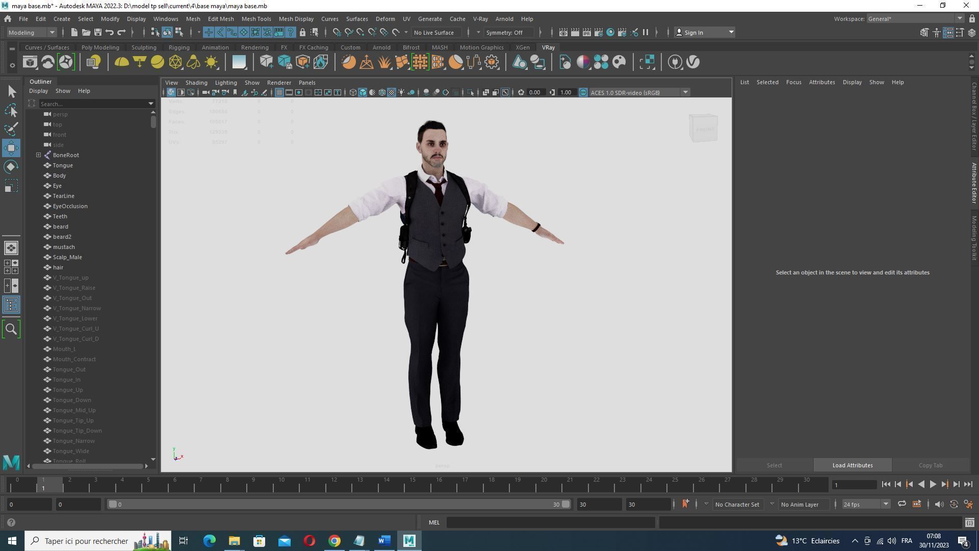 Dapper Defense - kivens Stylish Safeguard Low-poly 3D model_26