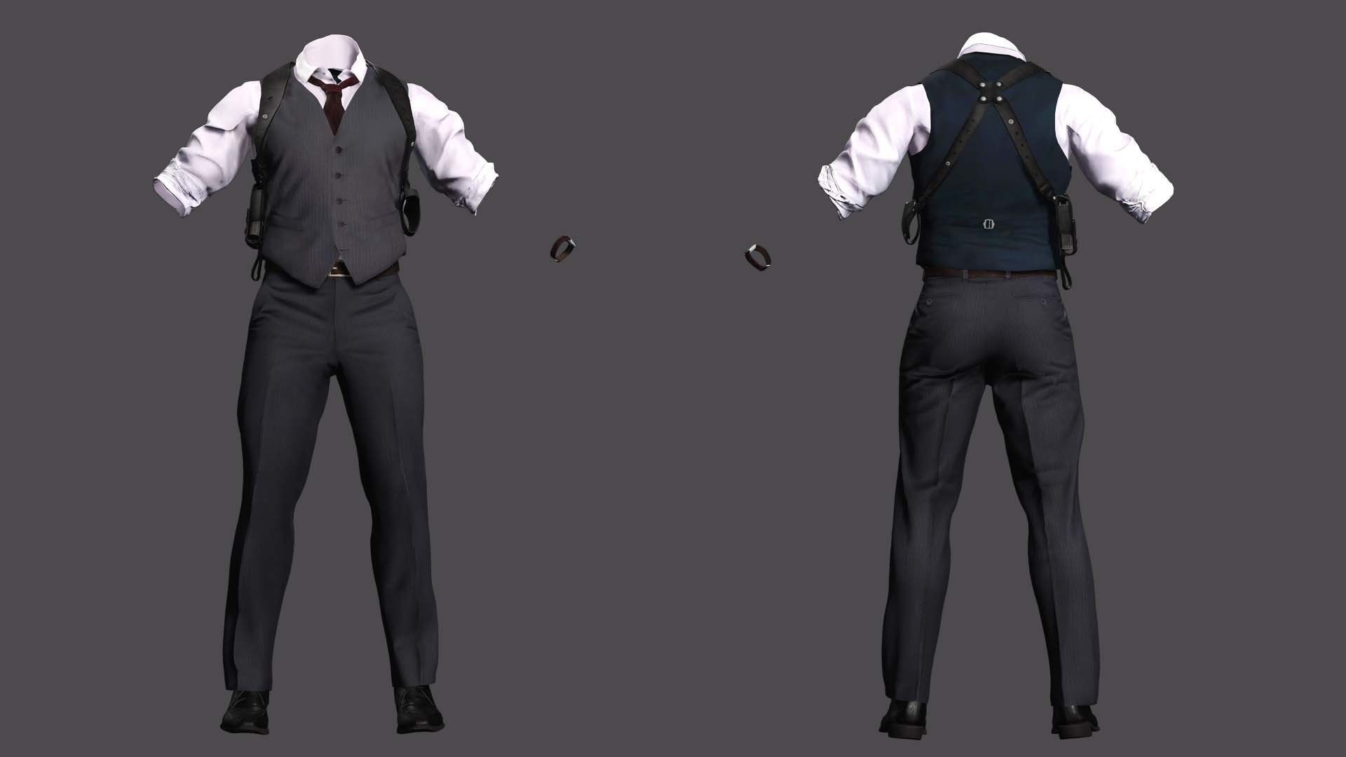 Dapper Defense - kivens Stylish Safeguard Low-poly 3D model_6