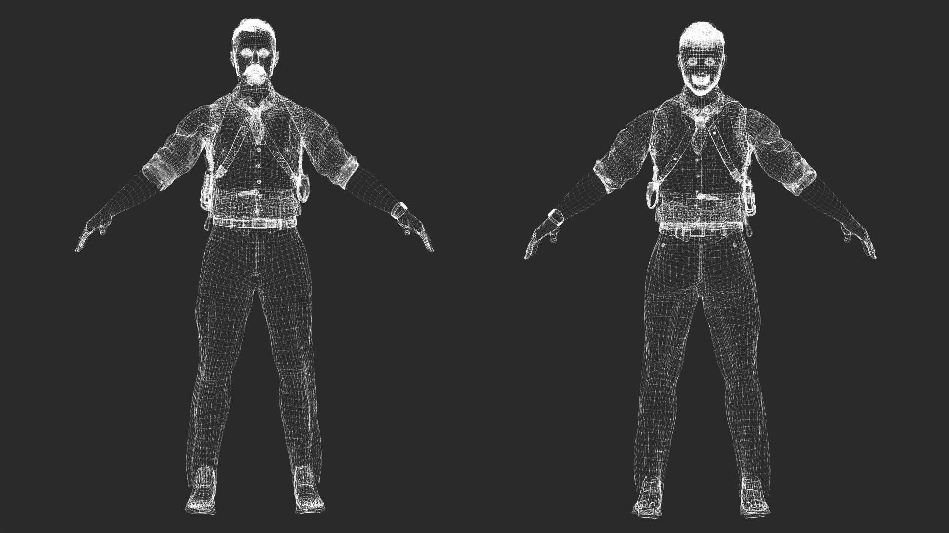 Dapper Defense - kivens Stylish Safeguard Low-poly 3D model_9