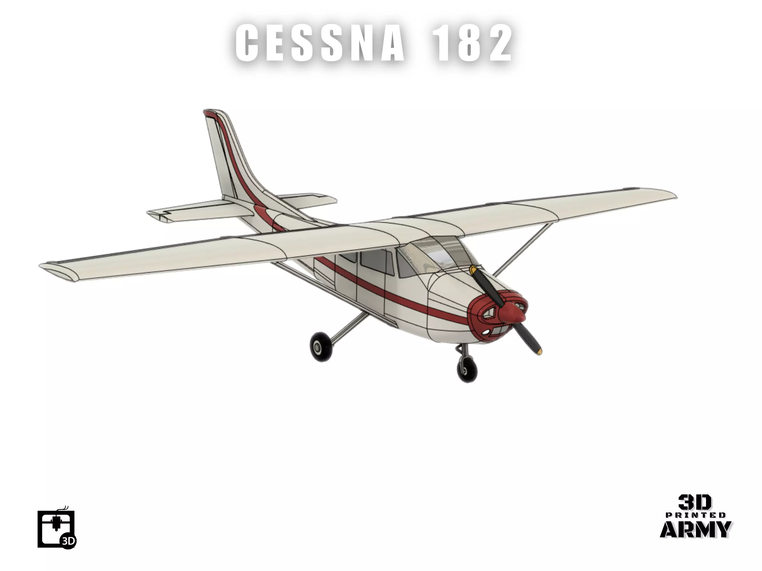 Cessna 182 Skylane - STL files for 3D printing 3D print model_0