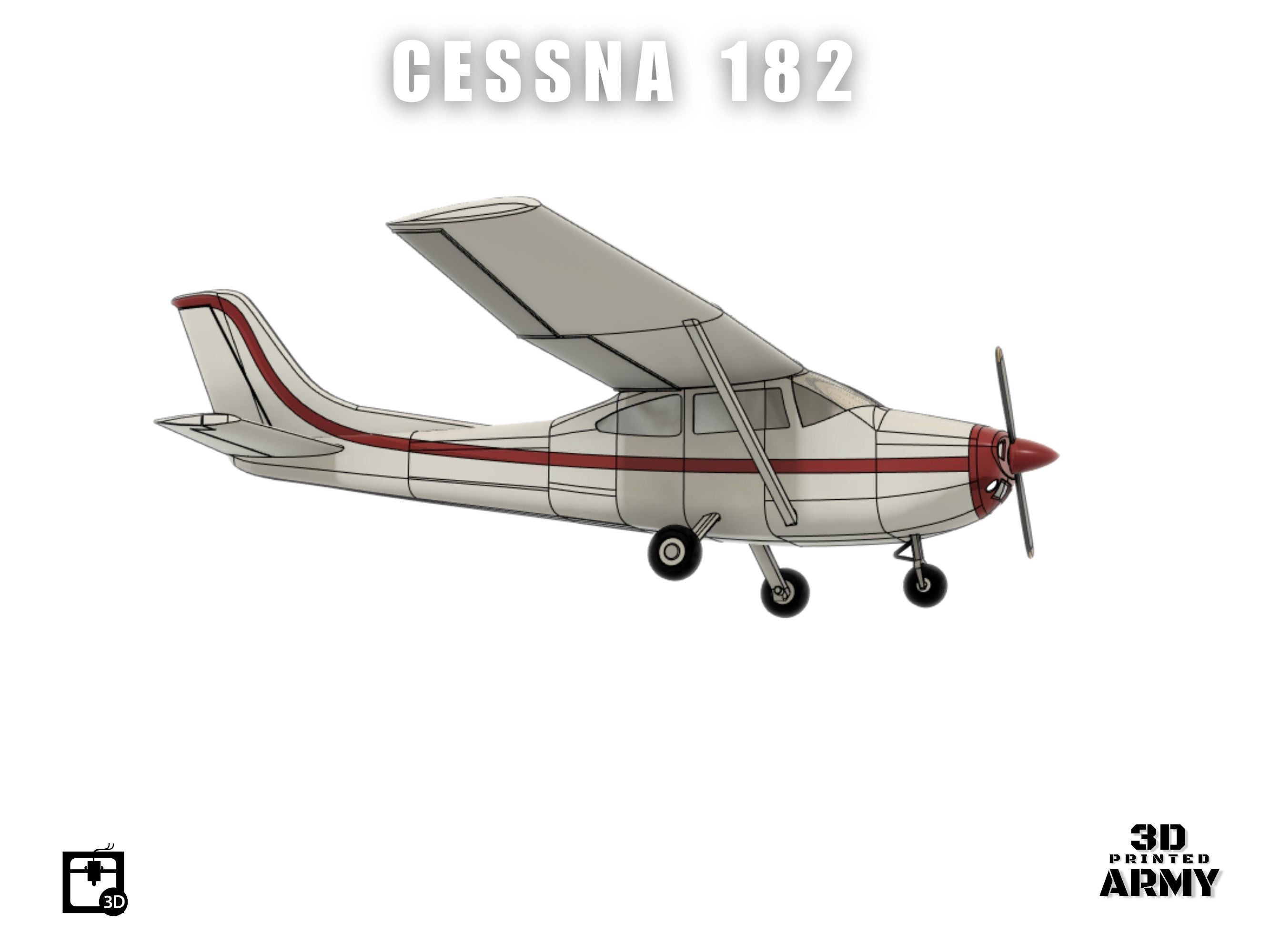 Cessna 182 Skylane - STL files for 3D printing 3D print model_1