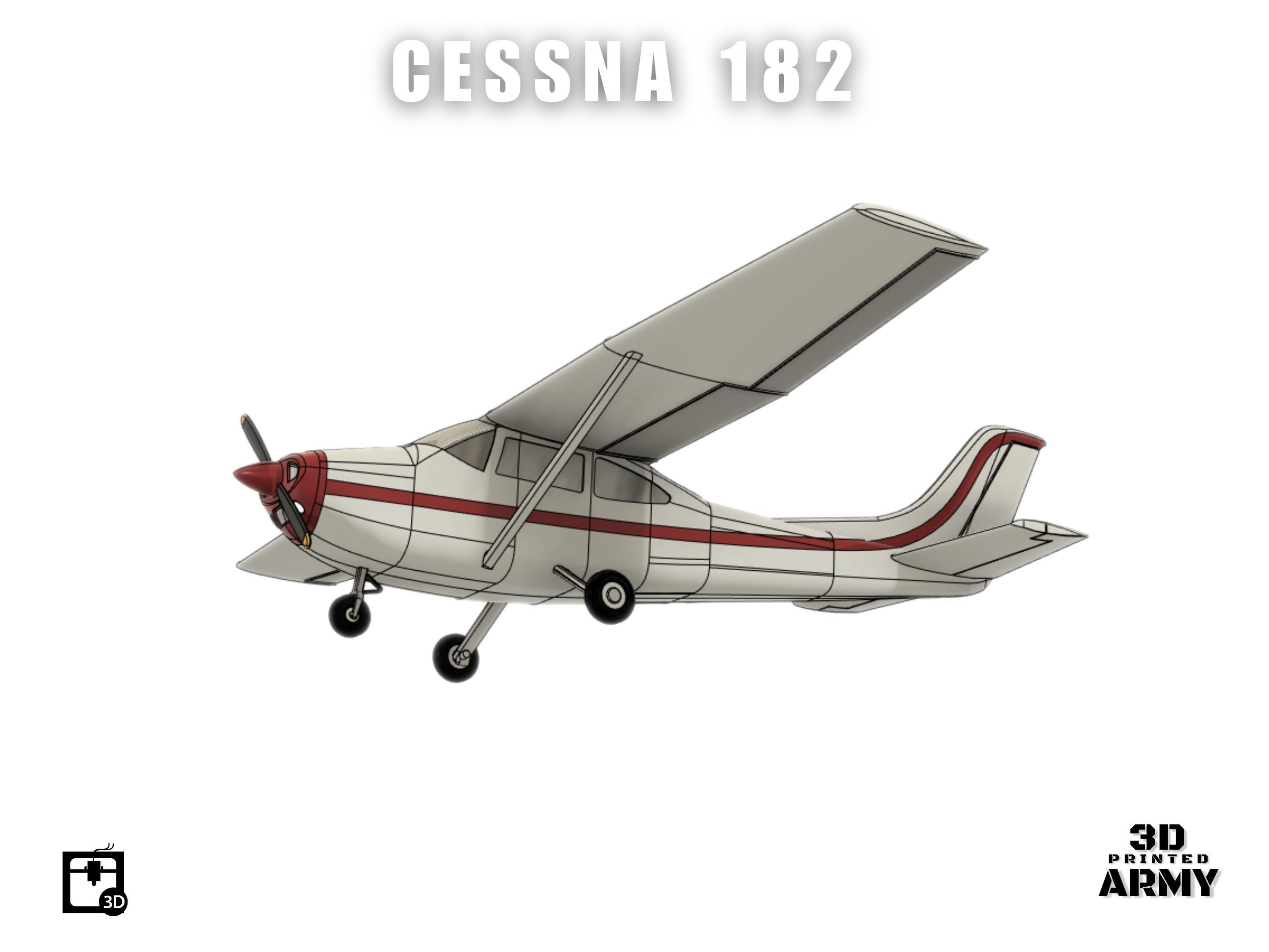 Cessna 182 Skylane - STL files for 3D printing 3D print model_2