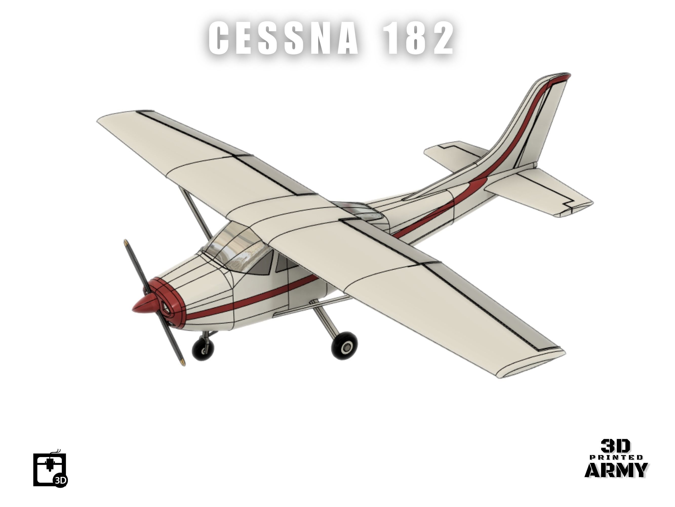 Cessna 182 Skylane - STL files for 3D printing 3D print model_5