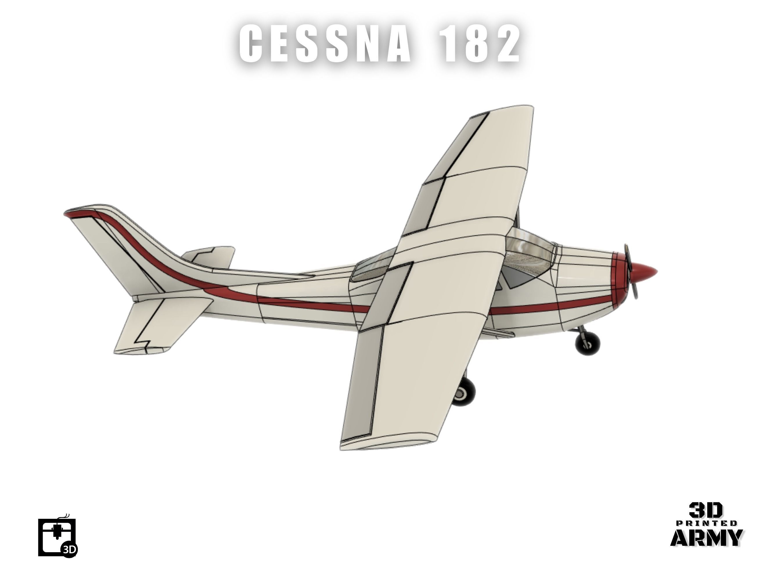 Cessna 182 Skylane - STL files for 3D printing 3D print model_3