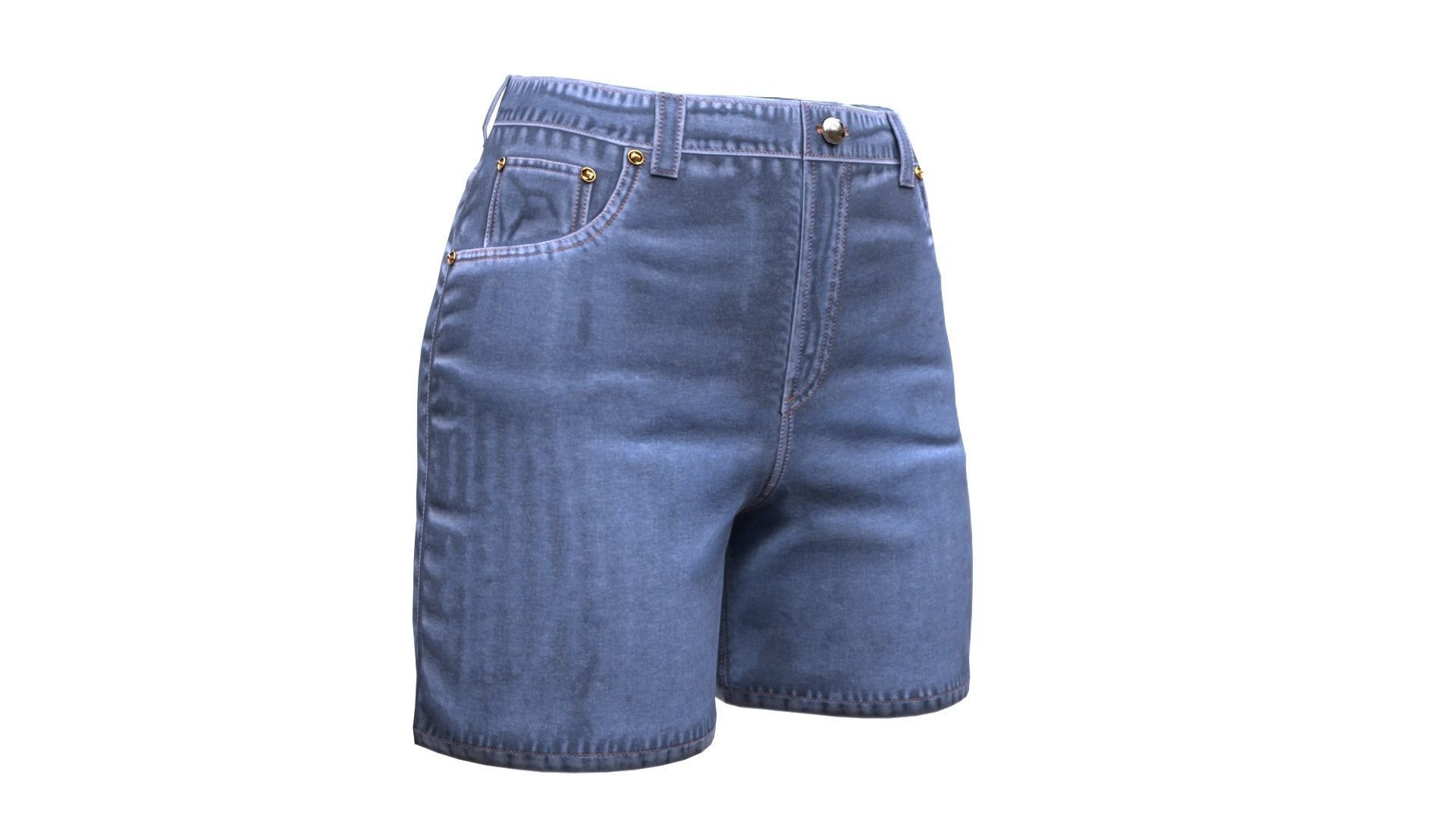 Womens Shorts Low-poly 3D model_4