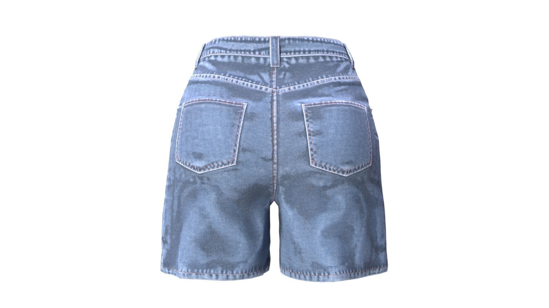 Womens Shorts Low-poly 3D model_7