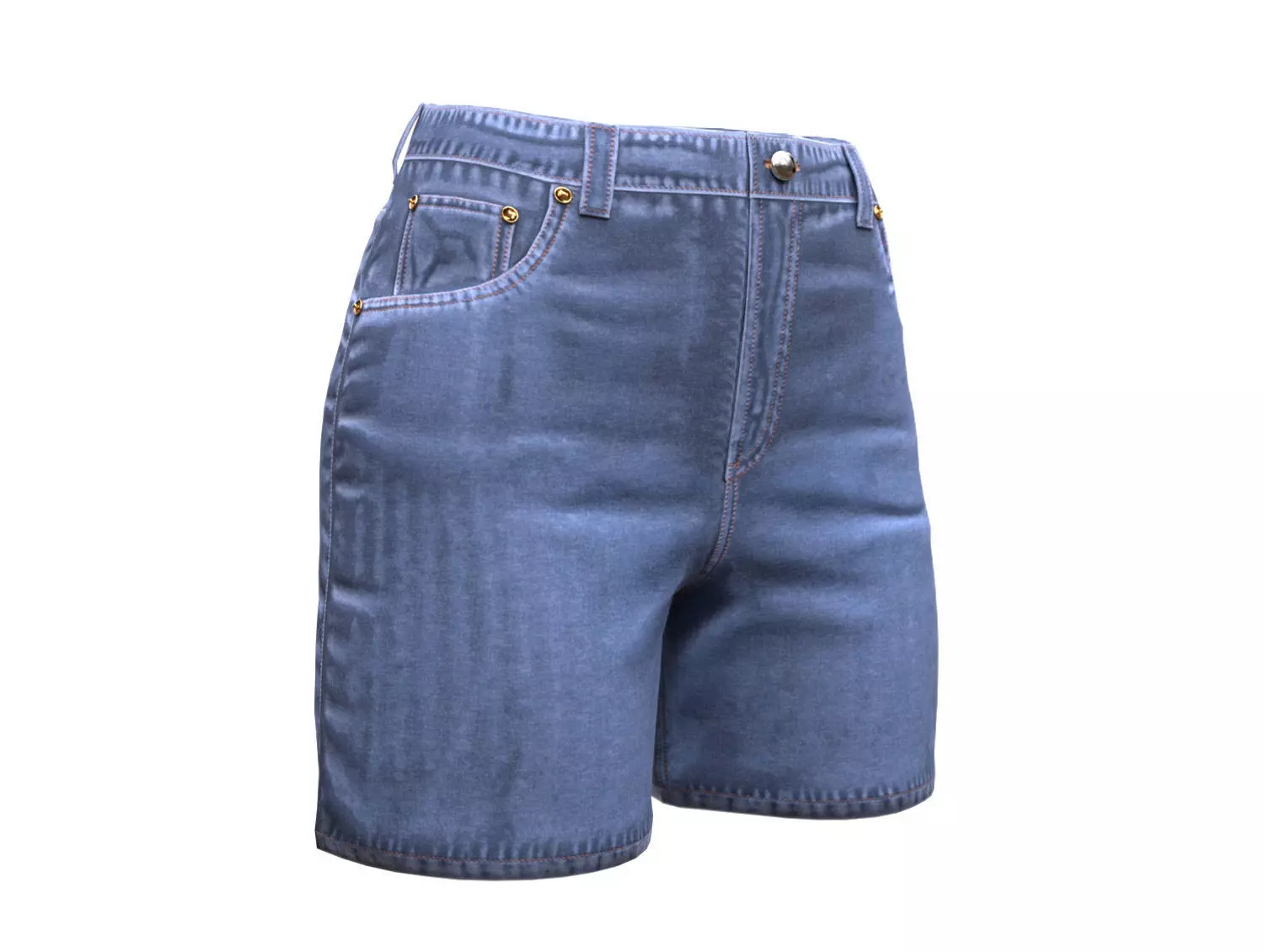 Womens Shorts Low-poly 3D model_0
