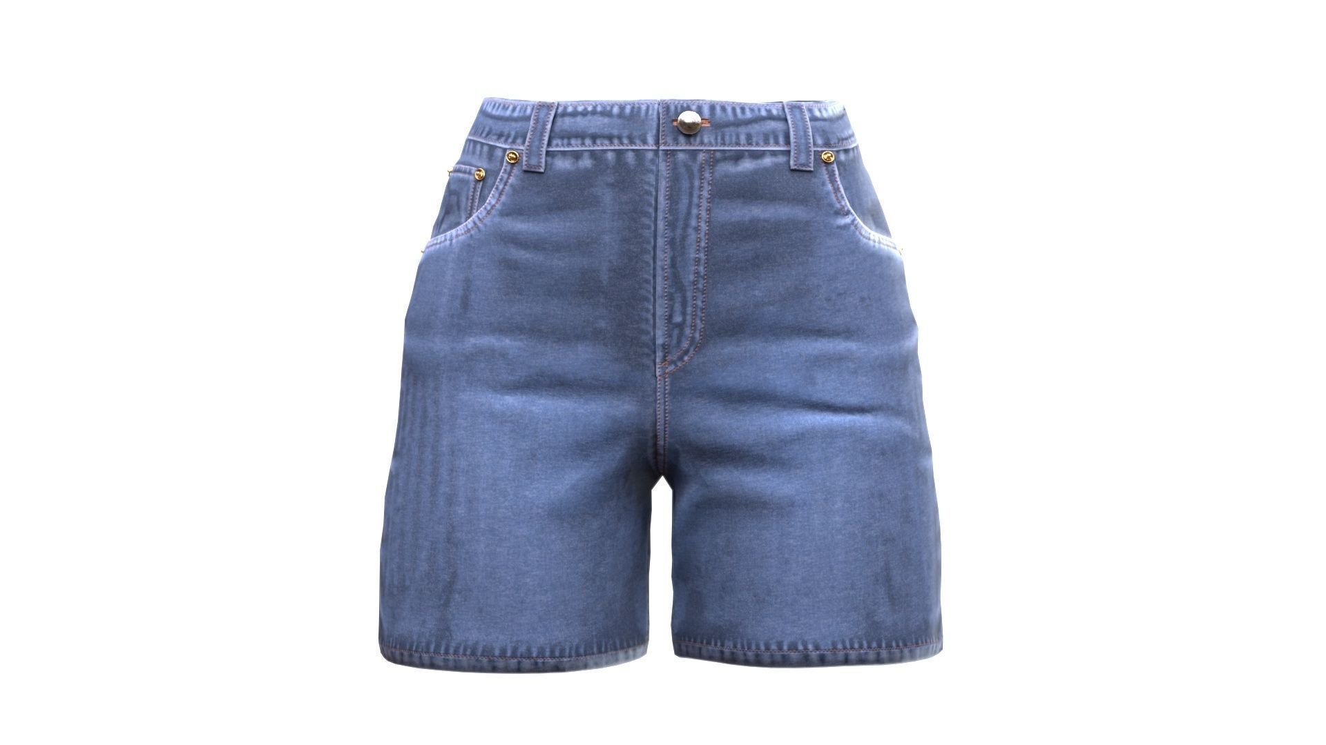 Womens Shorts Low-poly 3D model_6