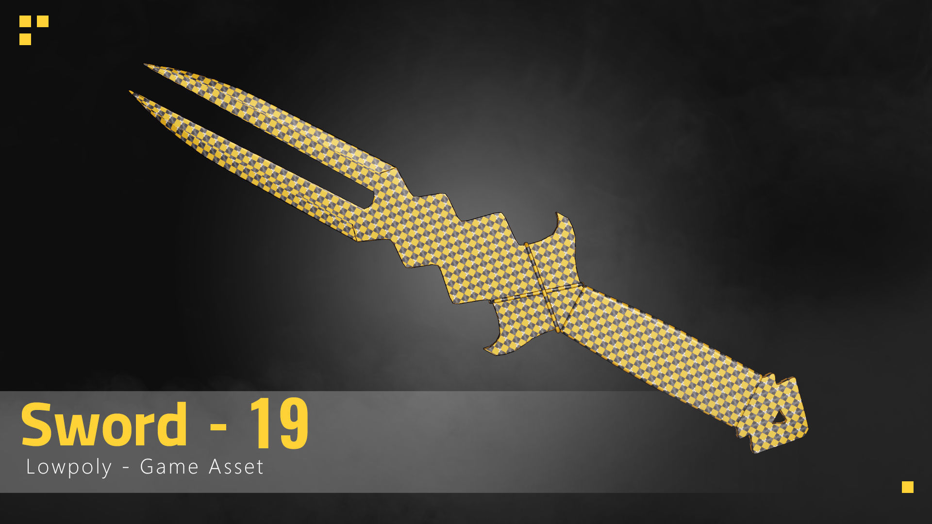 Sword-19 Low-poly 3D model_1