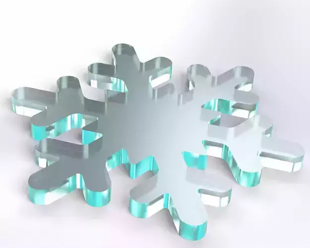 Snow Icon 3D Drawing