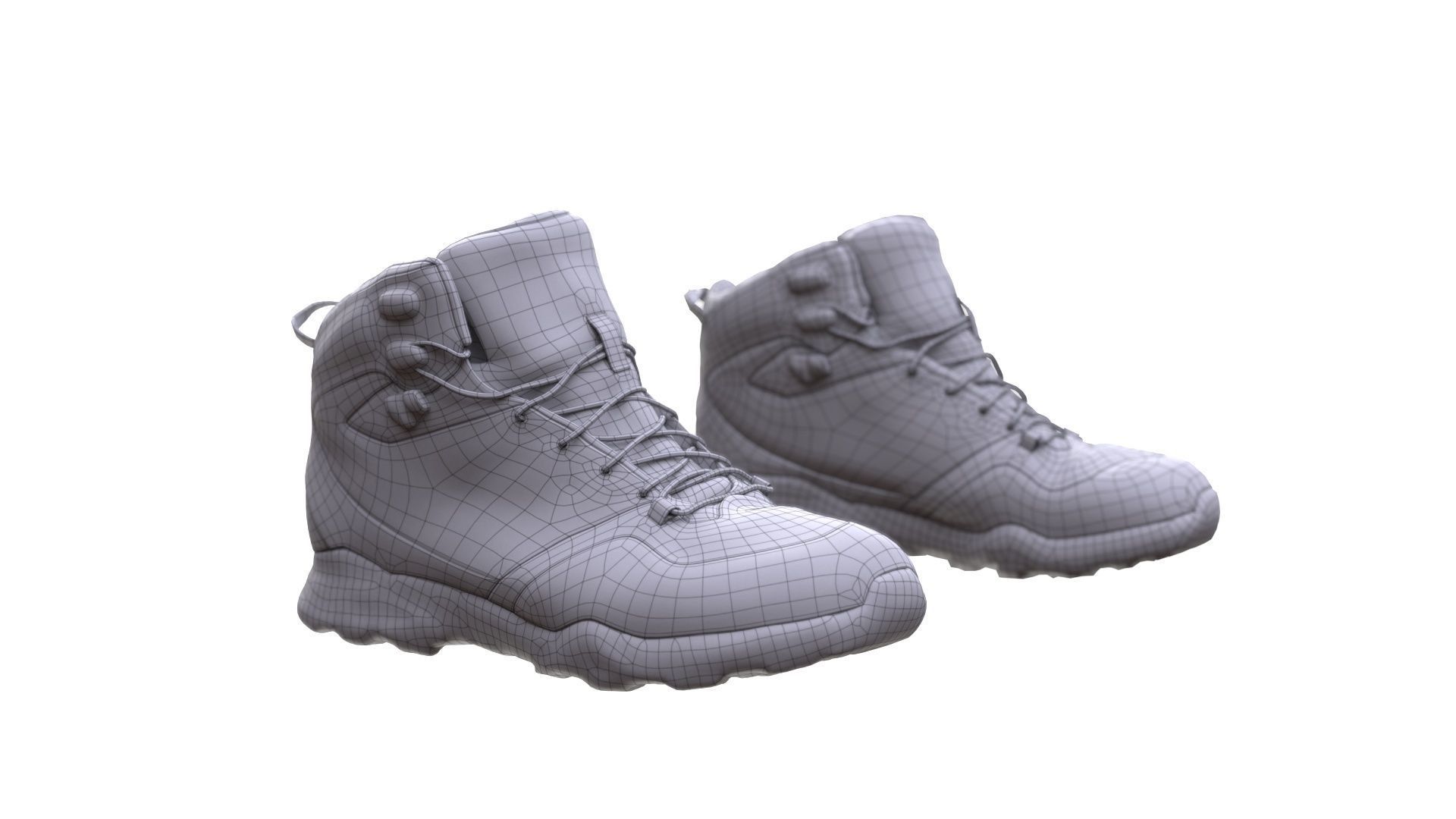 Boots Low-poly 3D model_4