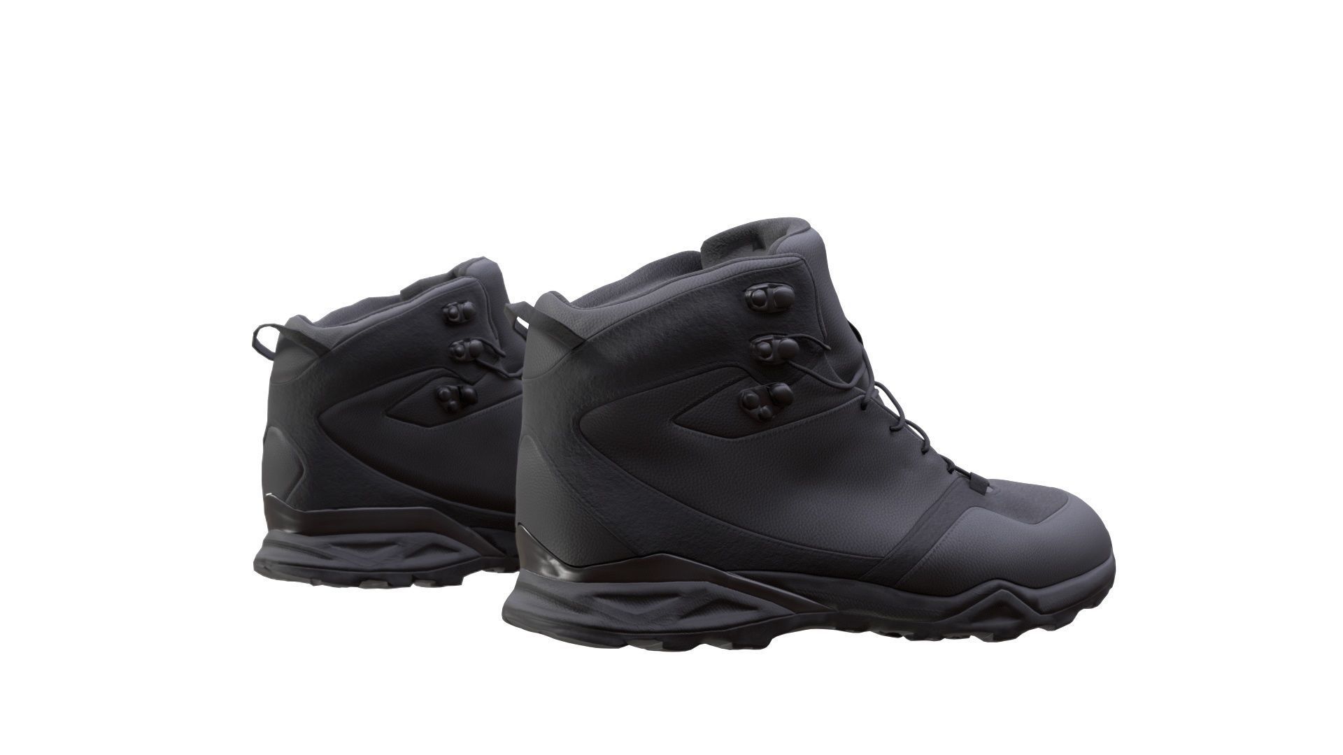 Boots Low-poly 3D model_2