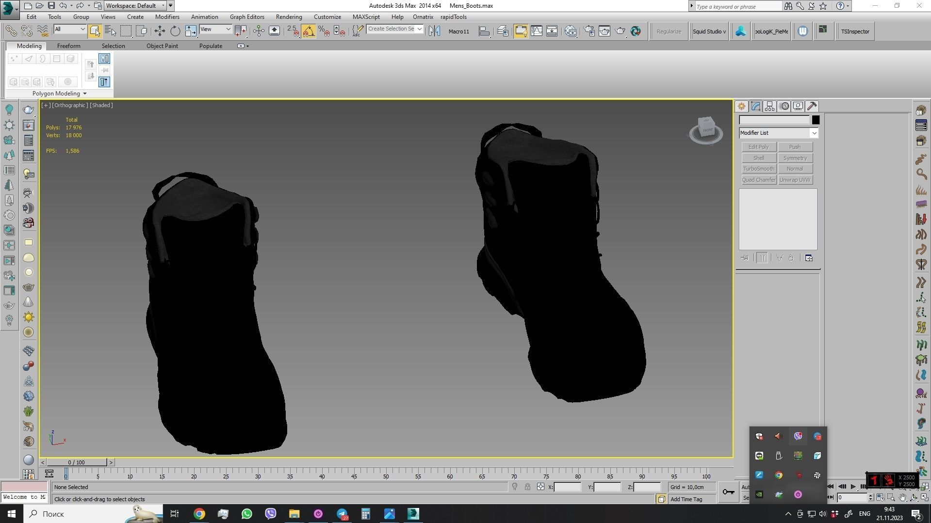 Boots Low-poly 3D model_3