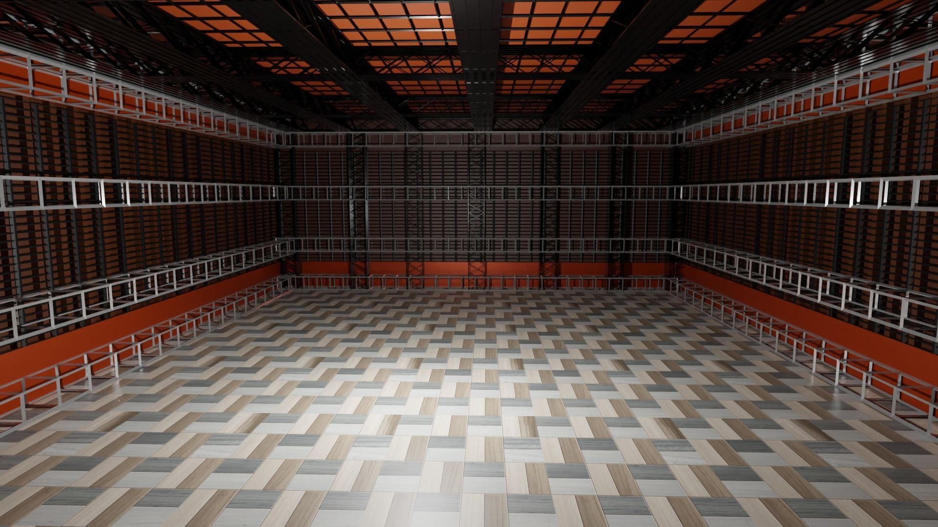 Hangar Interior Low-poly 3D model_2