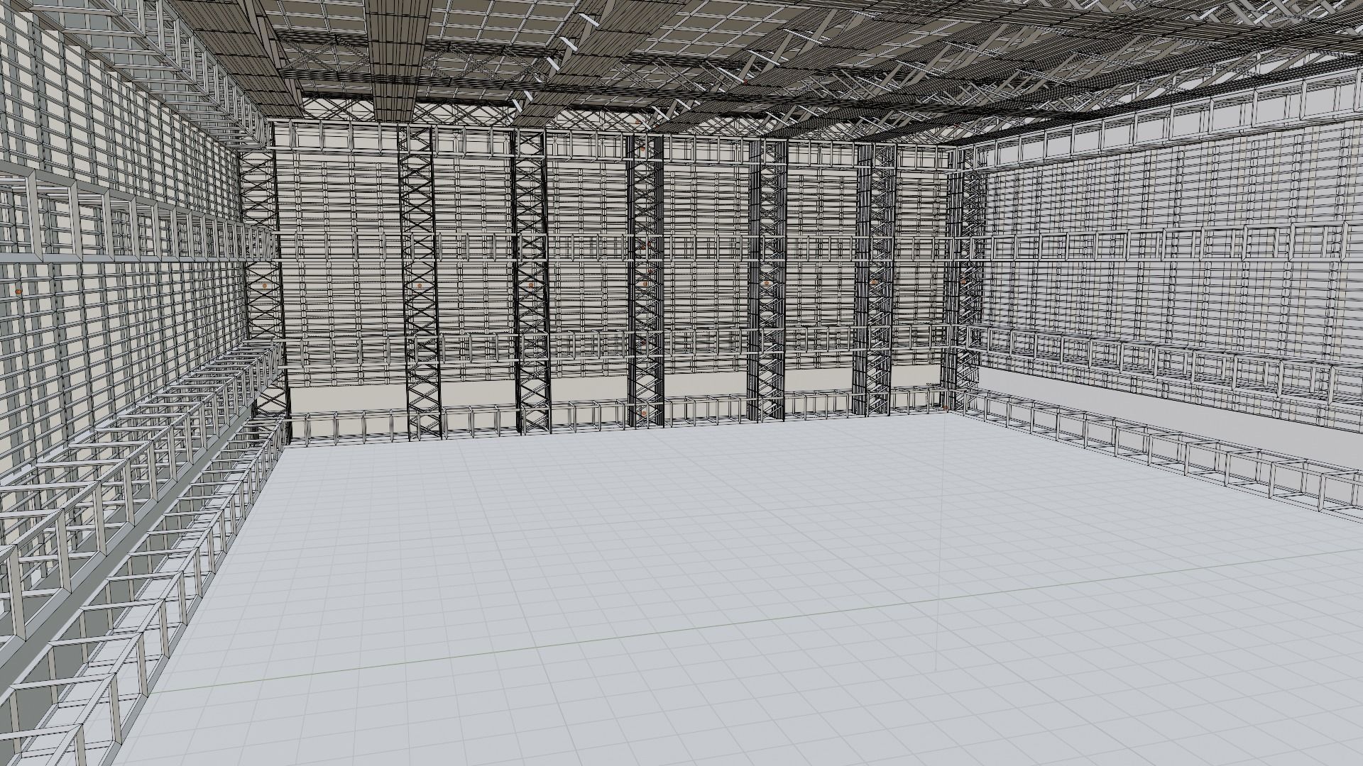 Hangar Interior Low-poly 3D model_7