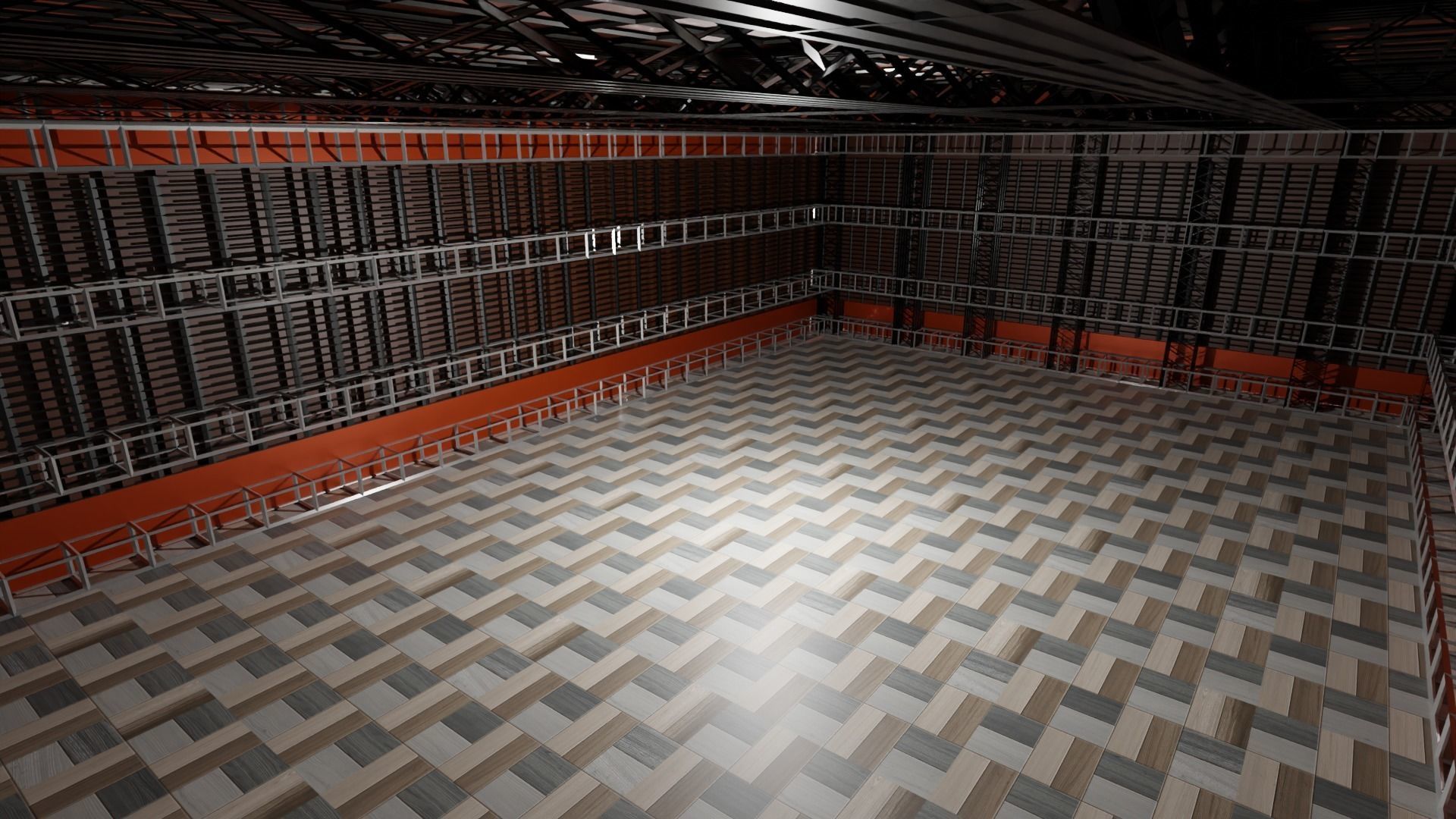 Hangar Interior Low-poly 3D model_6