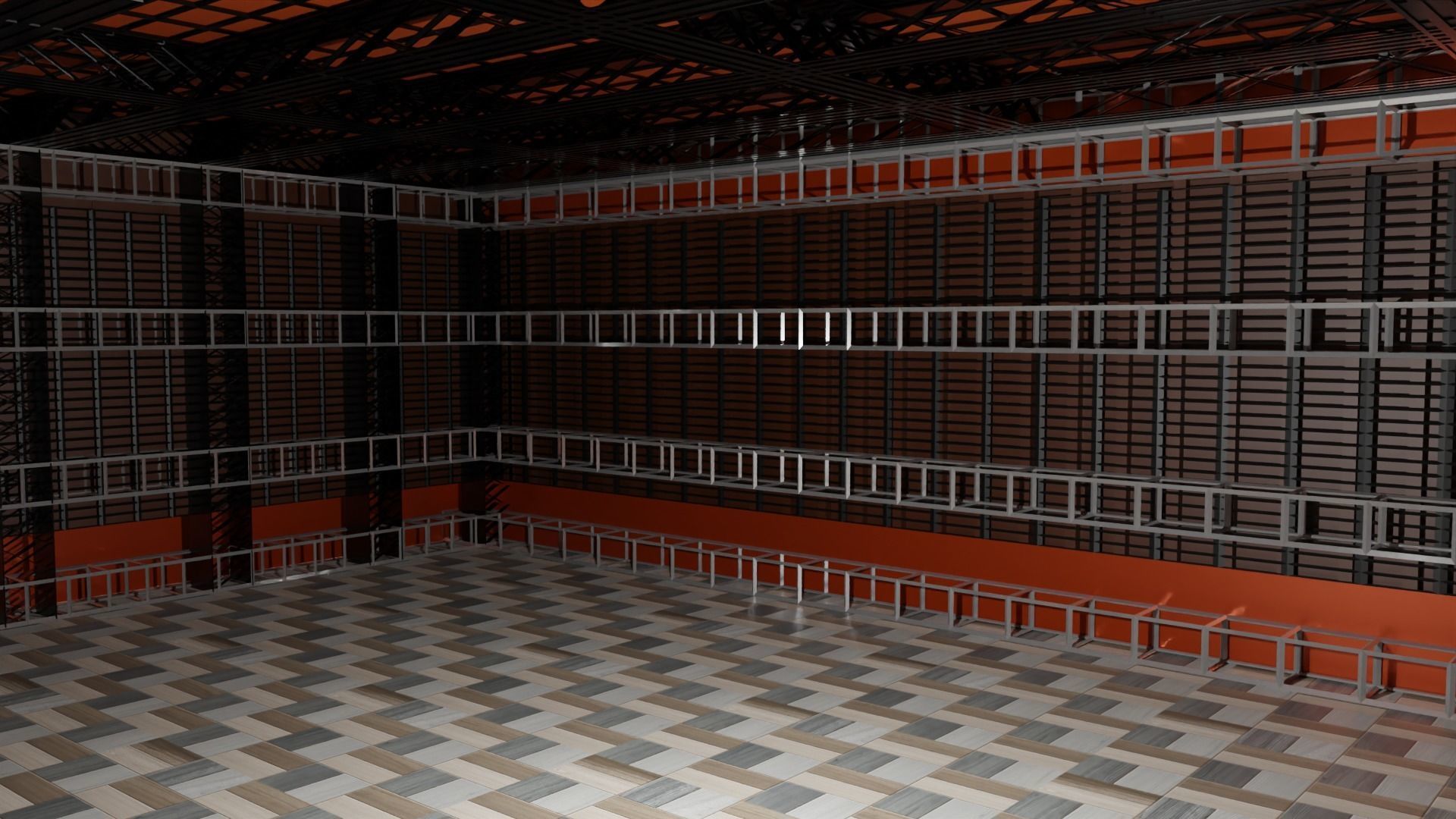 Hangar Interior Low-poly 3D model_4