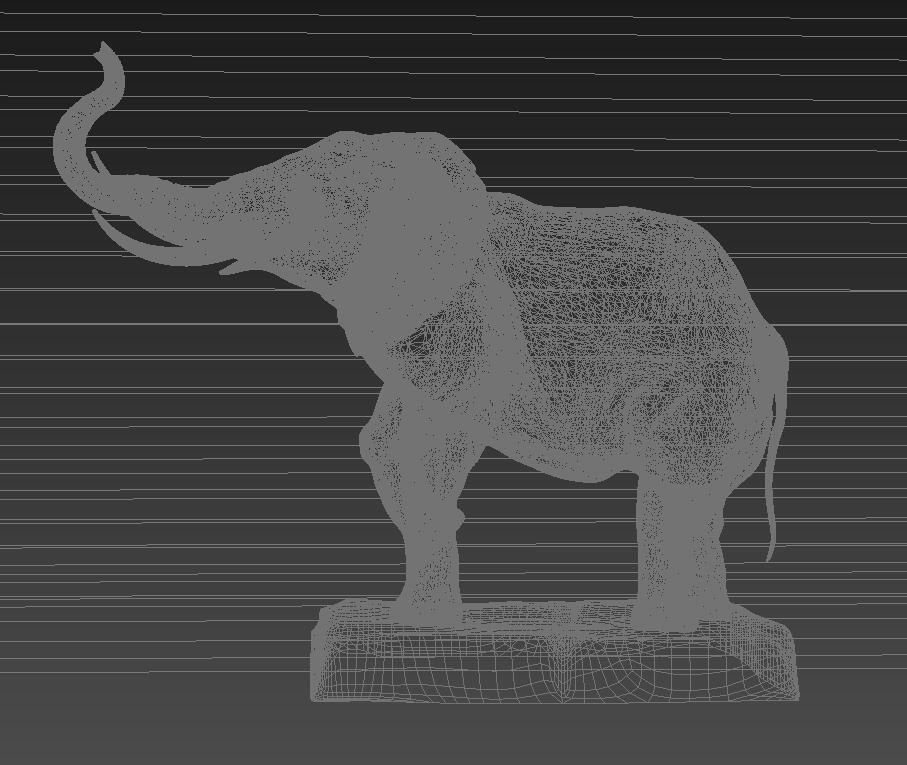 3D Modelart sculpture statue animal statue elephant statue 3D model_4
