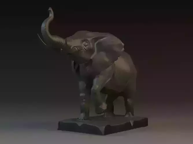 3D Modelart sculpture statue animal statue elephant statue