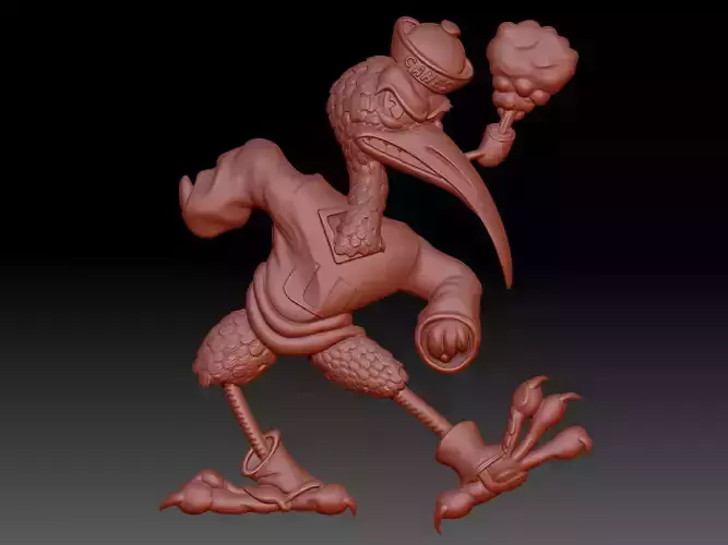 Bas-relief of a stylized bird