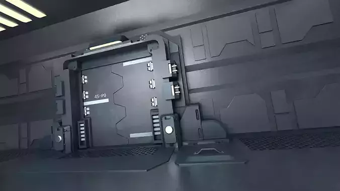 spaceship space station futuristic t sci-fi fantasy 3D model