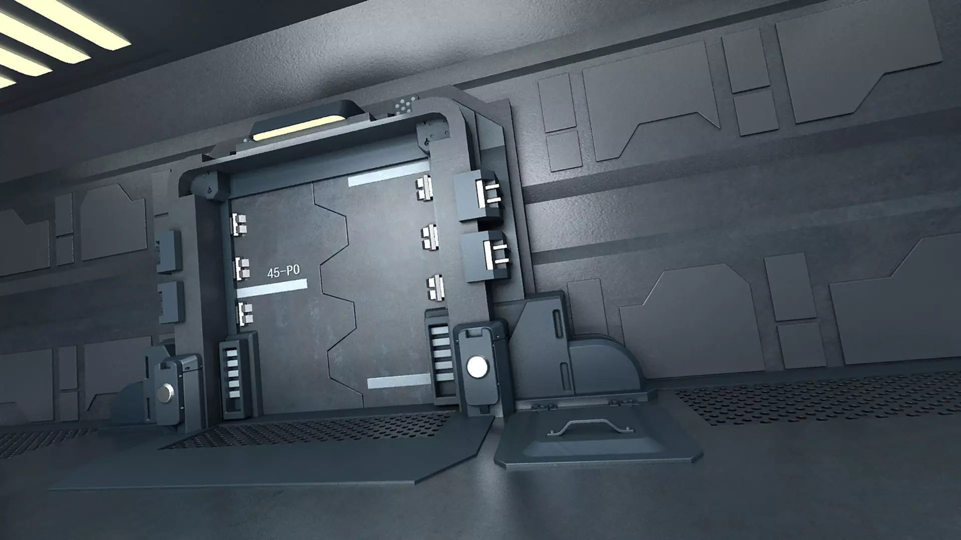 spaceship space station futuristic t sci-fi fantasy 3D model