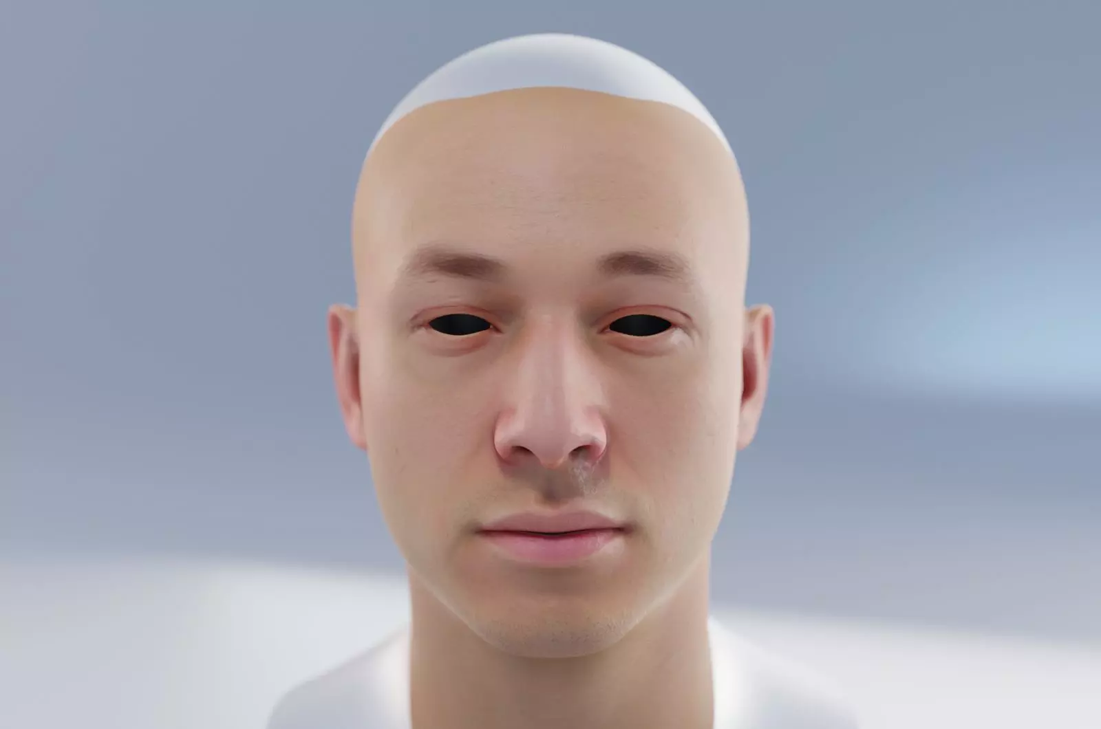 A 26 years old man with white skin and without beard 3D model_0