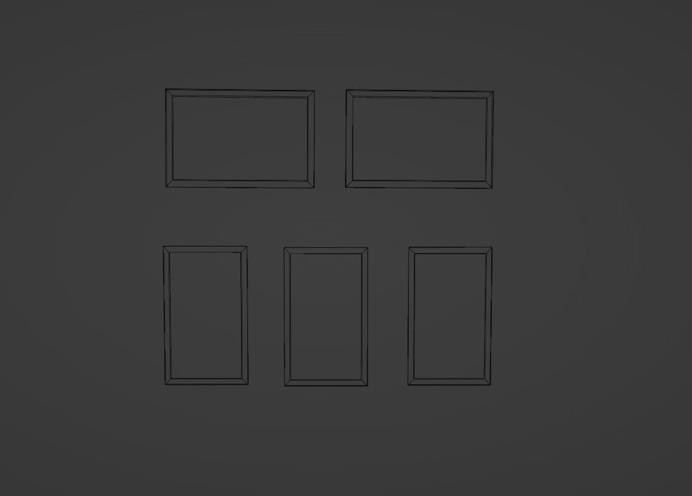 3D Horror pictures frames  3D model_6