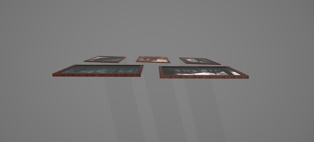 3D Horror pictures frames  3D model_5