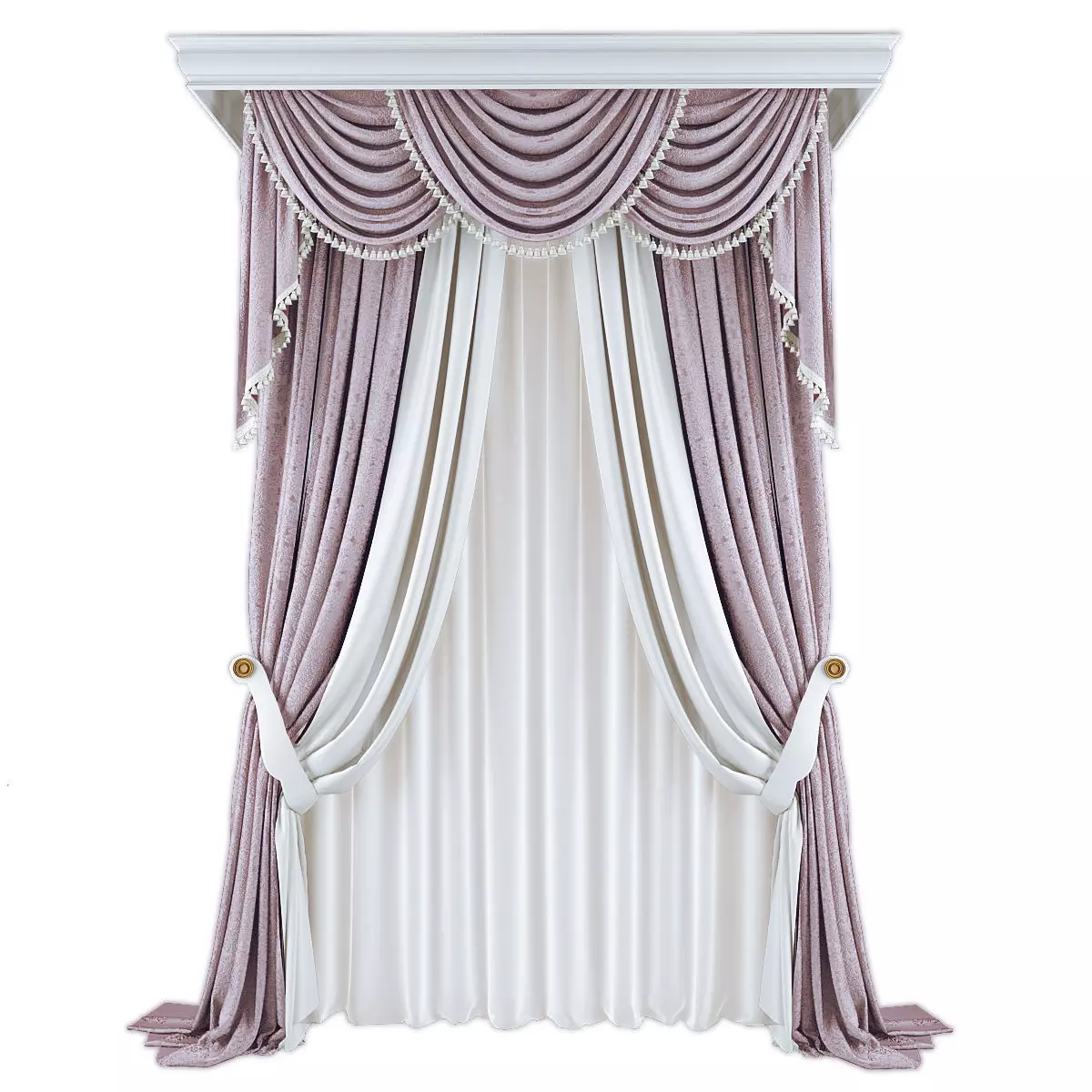 Curtains606 Low-poly 3D model_0