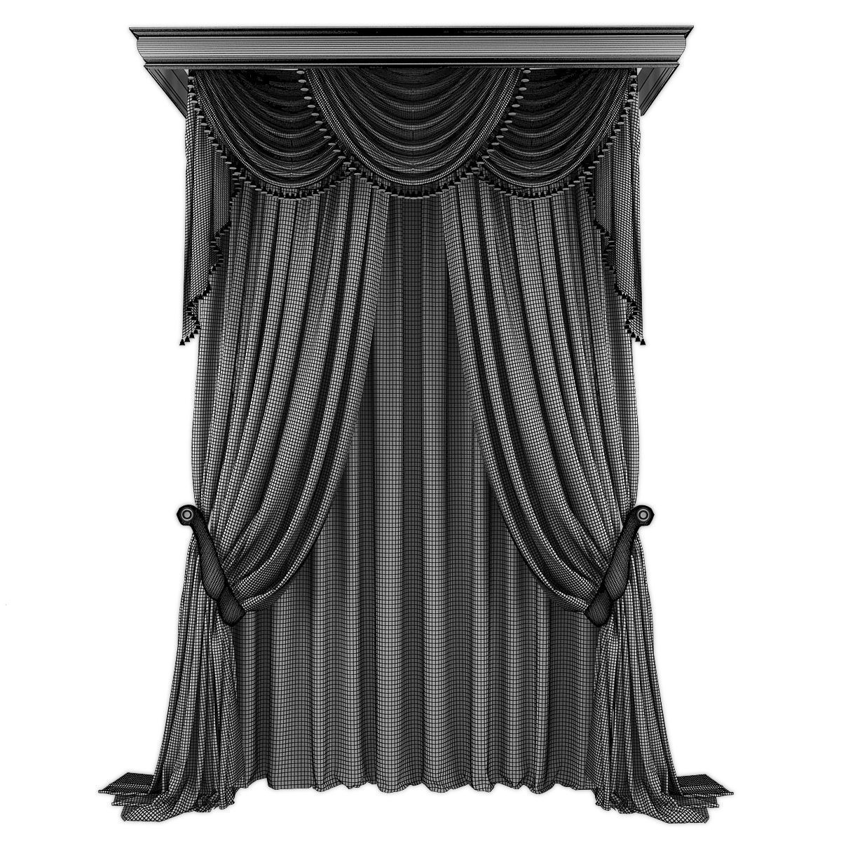Curtains606 Low-poly 3D model_1