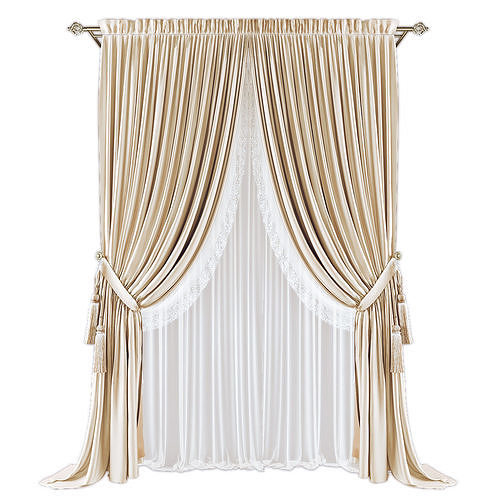 Curtains607 Low-poly 3D model