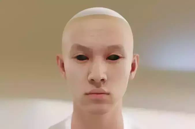 22 years old handsome male with long face