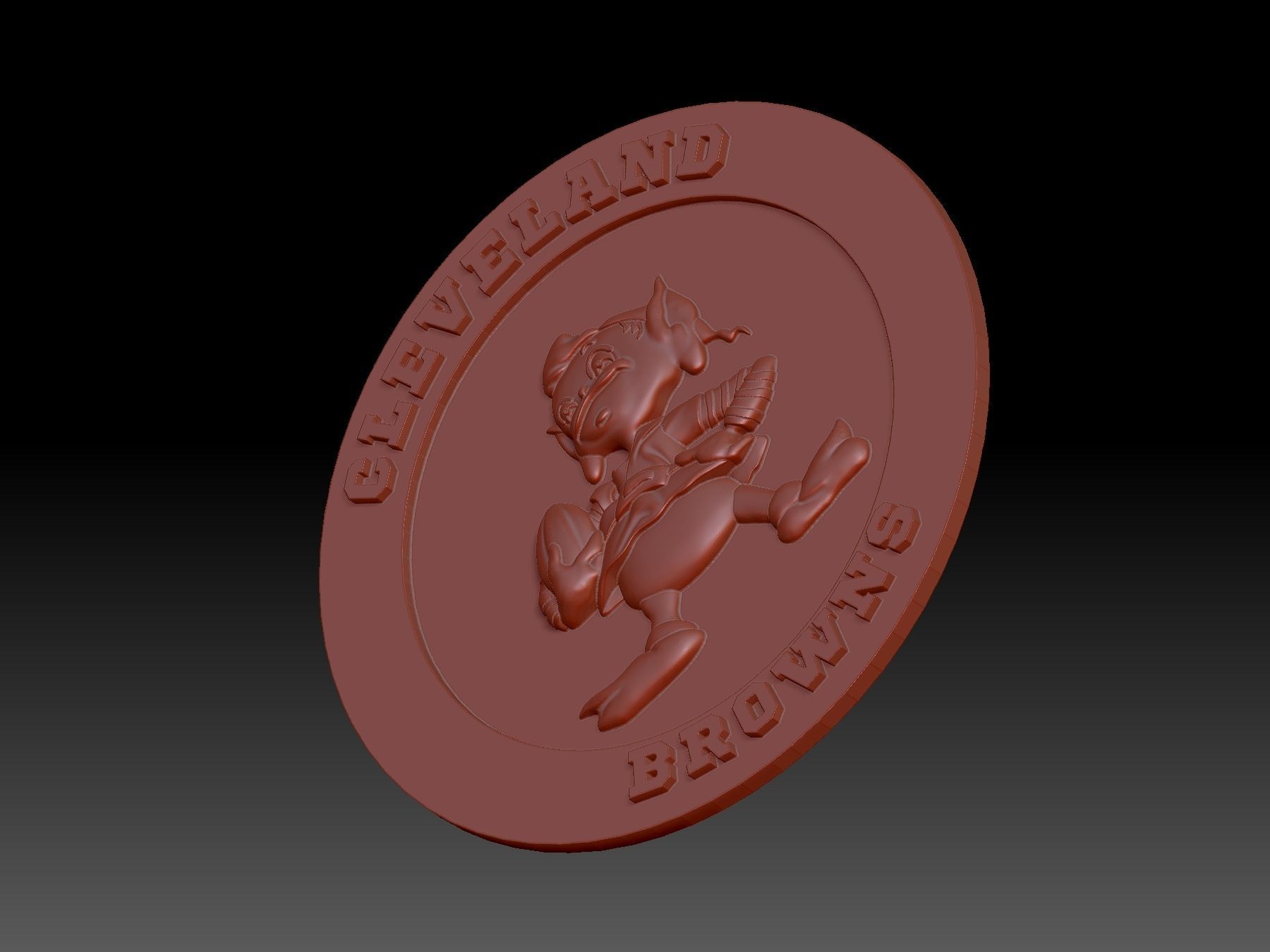 Cleveland Browns badge 3D print model_4