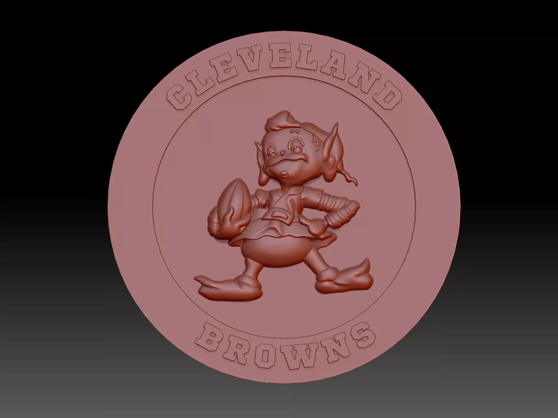 Cleveland Browns badge 3D print model_0