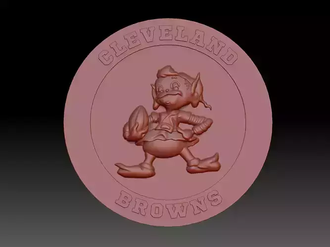 Cleveland Browns badge 3D print model