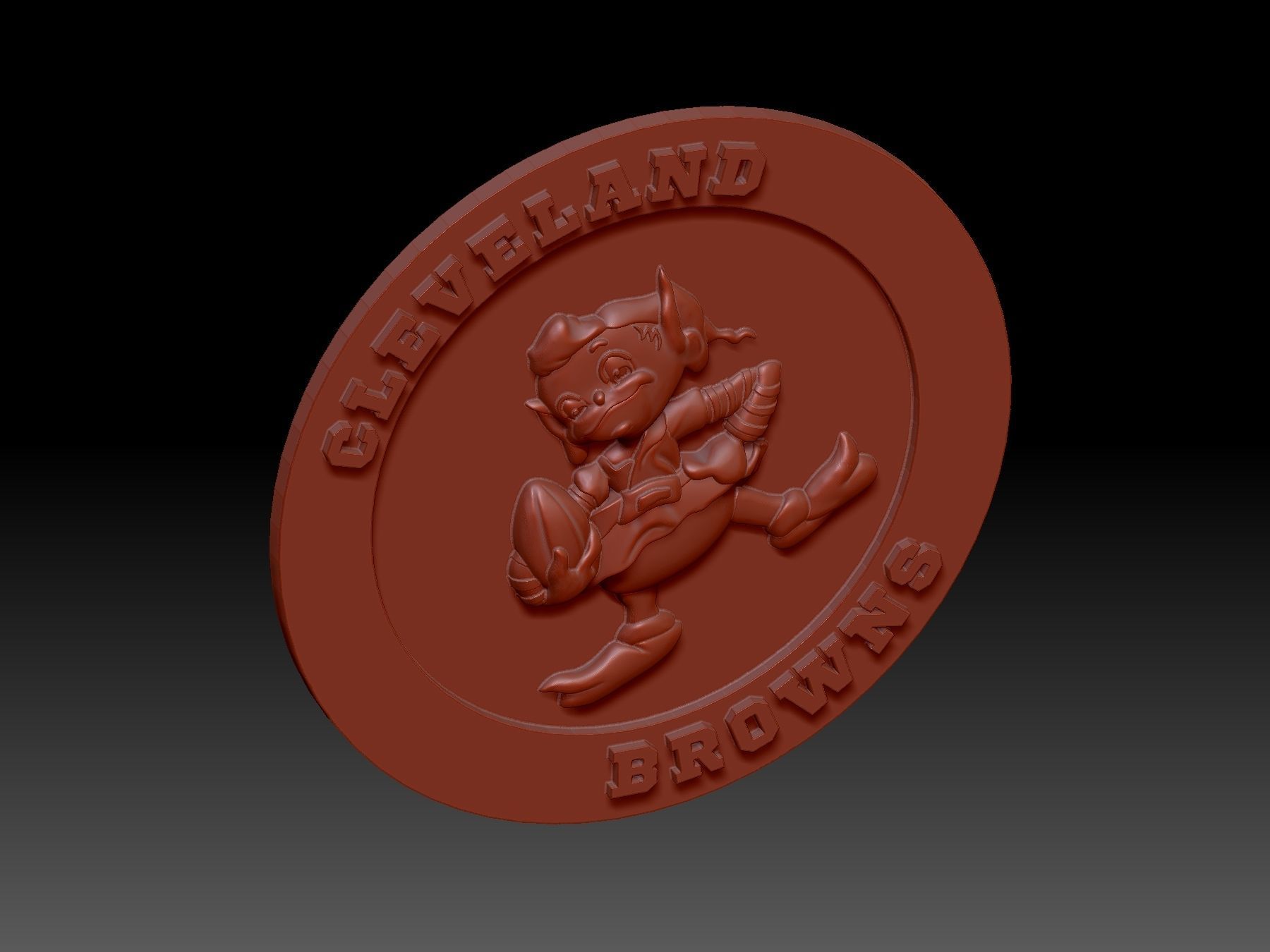 Cleveland Browns badge 3D print model_3