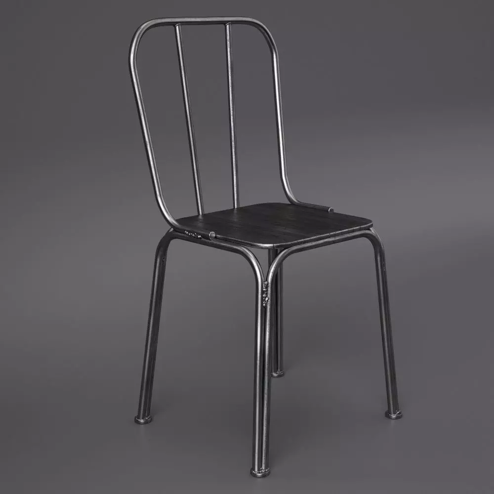 Metal chair with welds Nordal 3D model