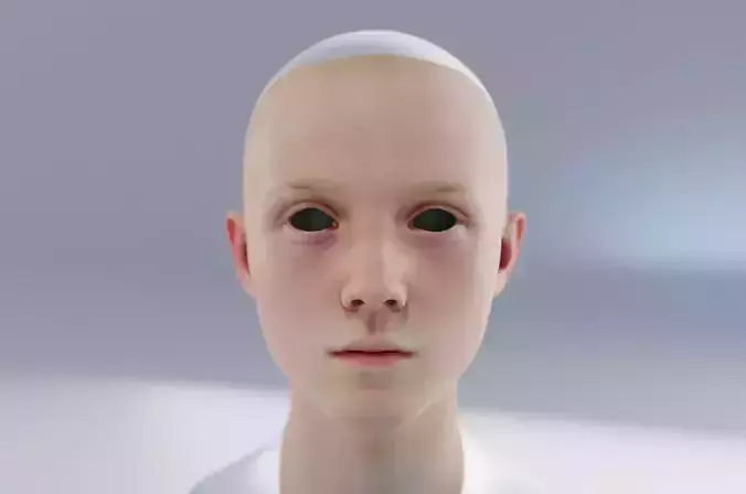 16 years old boy with sharp face