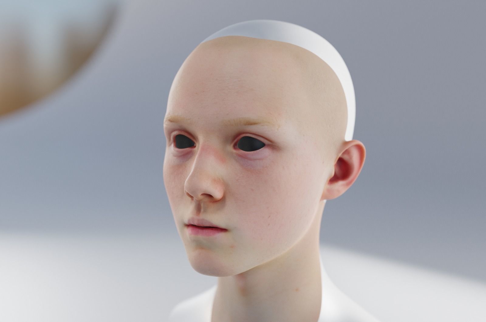 16 years old boy with sharp face 3D model_2