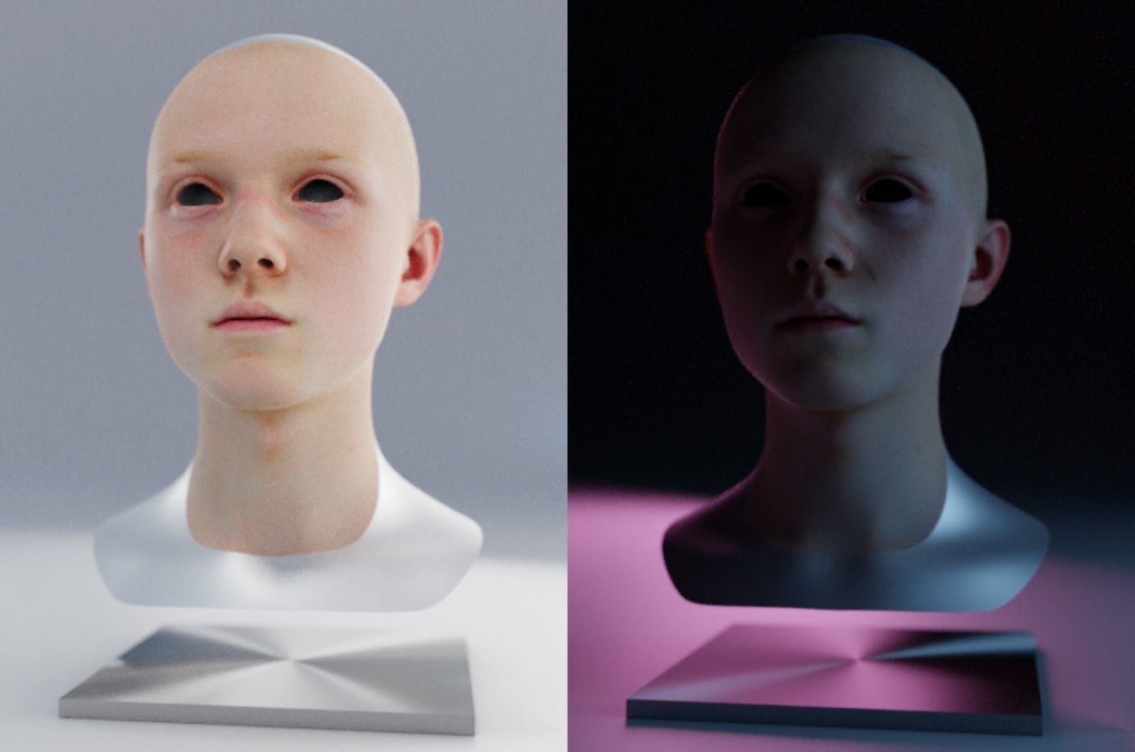 16 years old boy with sharp face 3D model_1