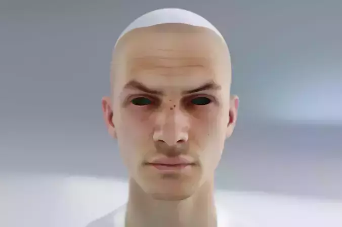 Male with high cheekbones and resembling Jason Momoa